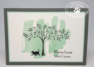 Handmade pet sympathy card with Stampin' Up Hopeful Thoughts