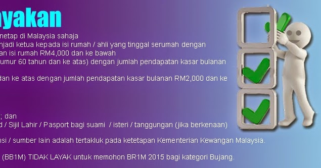 .: Permohonan BR1M dan Kemaskini Maklumat Bagi Tahun 2015