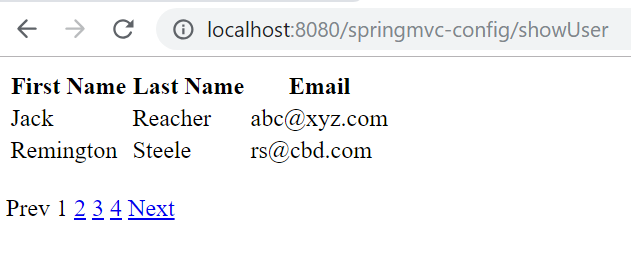 Spring MVC pagination example