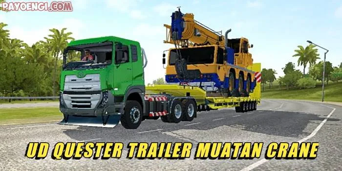 mod ud quester trailer muatan crane