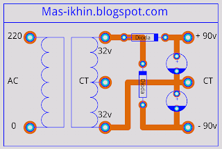 PSU CT Setengah Gelombang Menggunakan Trafo CT