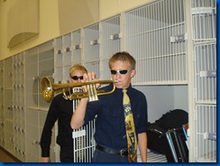 Mark Lyons playing trumpet