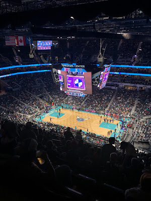 Another picture of the floor and scoreboard