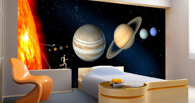 space wall mural