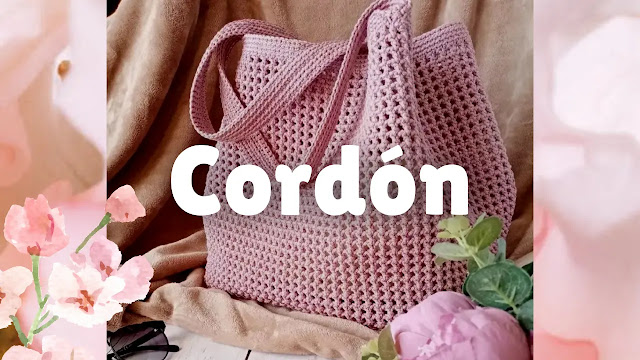 Bolsos TEJIDOS CON CORDÓN  a Crochet que son Tendencia 👜