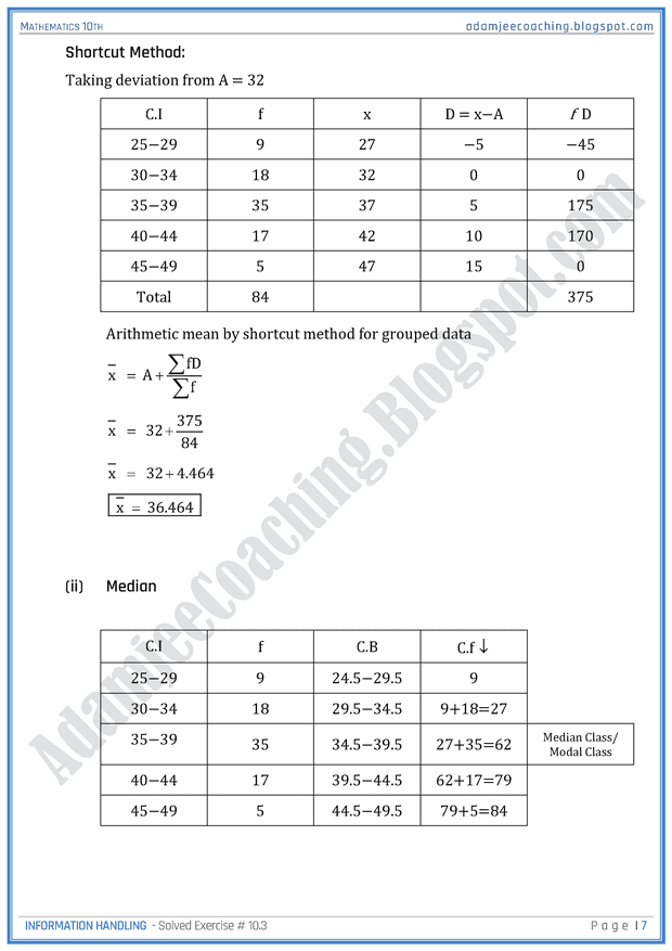 information-handling-exercise-10-3-mathematics-10th