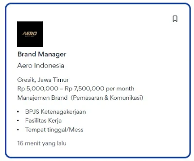 Lowongan Pekerjaan Brand Manager di PT AERO Group Indonesia - InfoLokerID