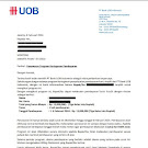 Contoh Surat Persetujuan Keringanan Bank UOB