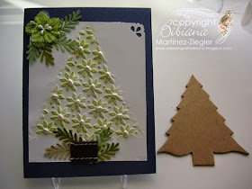 DIY embossing diffuser christmas tree 