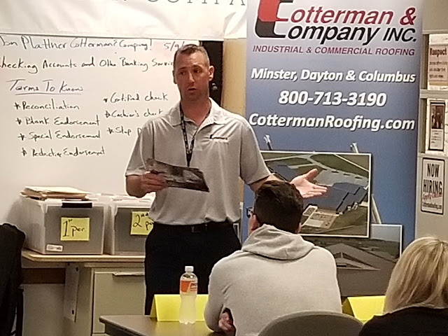 Jon Plattner of Cotterman & Company visits Tri Star CBI class in Celina