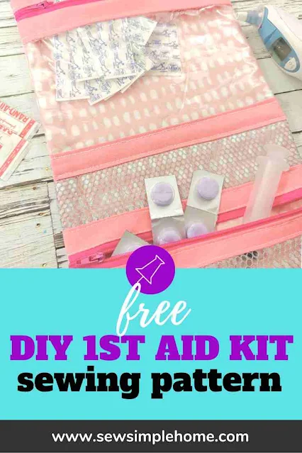 Travel at ease when you make your own diy first aid kit with this easy first aid kit sewing pattern.