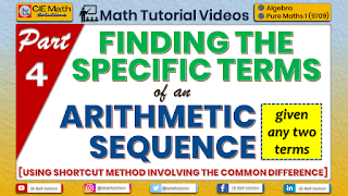 tutorial videos, youtube videos, arithmetic sequence, arithmetic progression, arithmetic series, common difference, general rule, explicit rule, sequences, nth term, shortcut method, how to videos, math videos, tutorial, AS Level maths, pure mathematics, 9709, Cambridge maths, sequences and series, patterns, sequence formula, series formula, derivations
