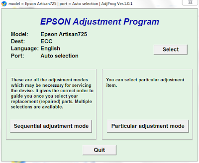  How to Reset Epson Artisan 725 Reset Program DOWNLOAD