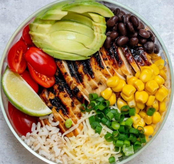 Southwest Grilled Chicken Bowl with Cilantro-Lime Rice
