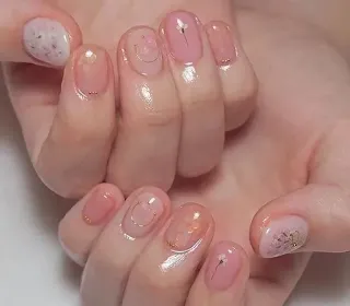 Pink Jelly Nails