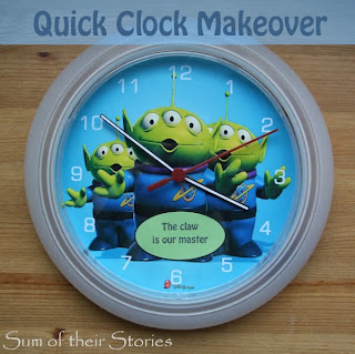 Quick Toy Story Clock Makeover