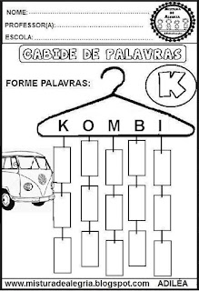 atividades para alfabetização, formação de palavras