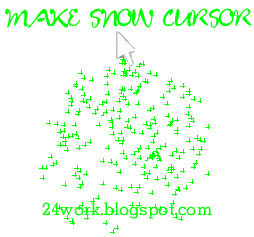 make snow cursor