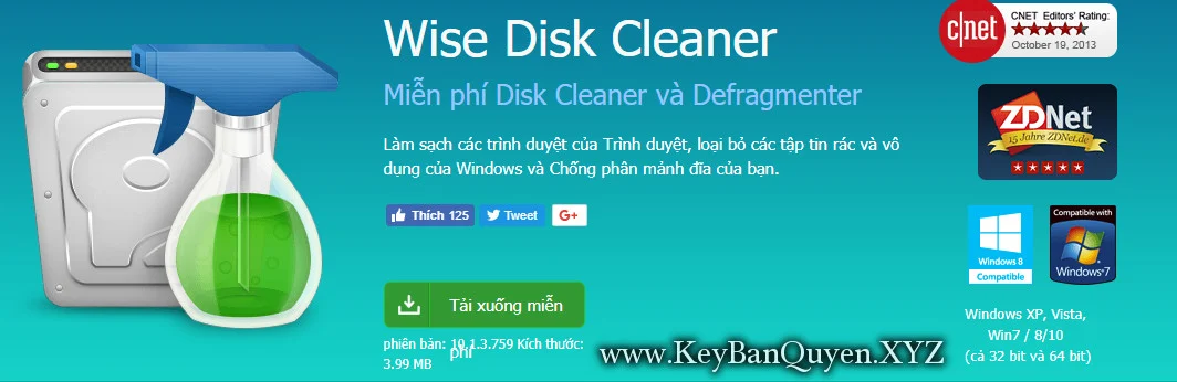 Wise Disk Cleaner 10.1.2.757.Stable Full Key, Phần mềm dọn dẹp rác và File Temp trên máy tính.