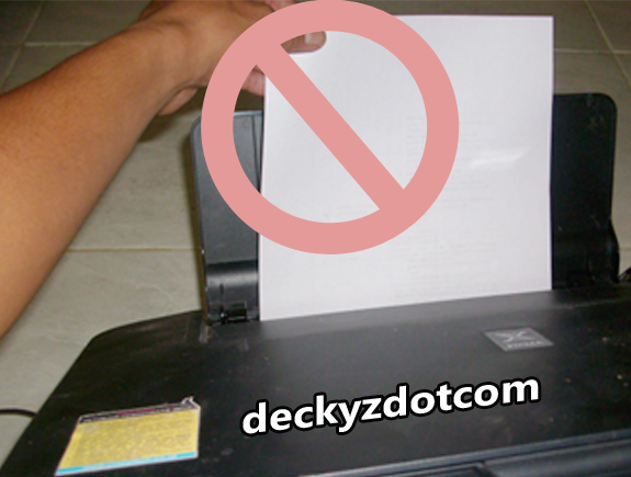 Kertas tidak bisa keluar pada printer