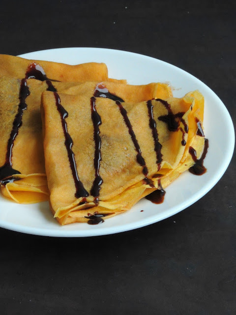 Pumpkin crepes with Nutella