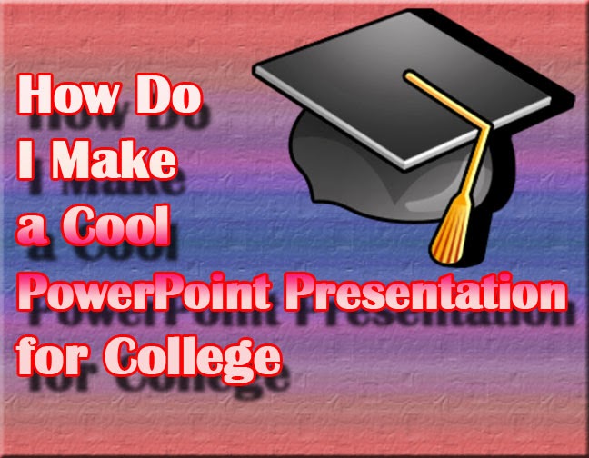 College presentation using Microsoft PowerPoint