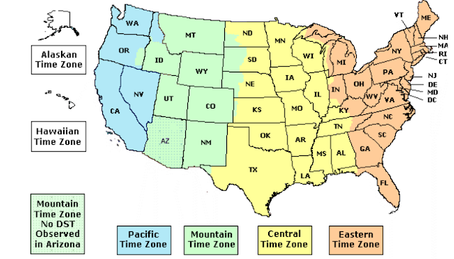 USA map with abbreviations