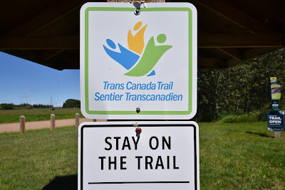 Trans Canada Trail sign Fort Saskatchewan Alberta.