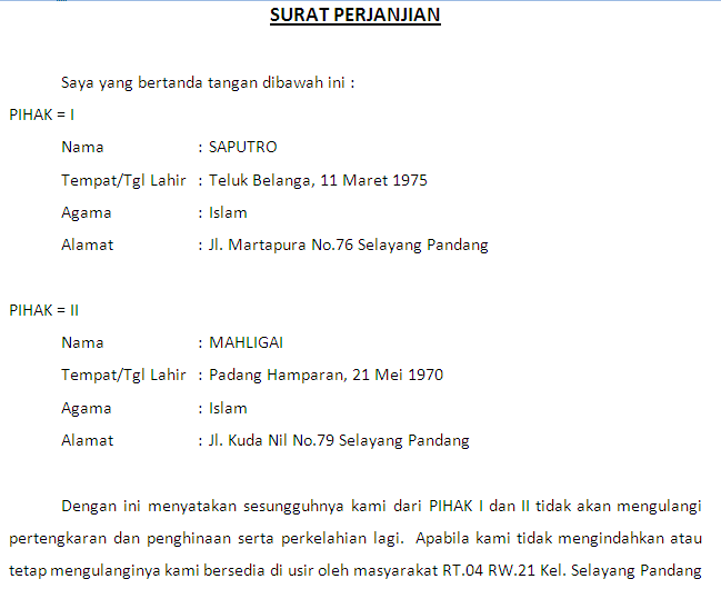 Contoh Surat Pernyataan Diri, Kesalahan, Sekolah ...