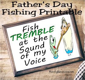 Give the fisherman in your life a smile with this easy and fun father's day gift.  This free printable is perfect for his desk or workshop wall.