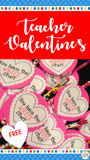 Teacher Valentines for Students- Free easy valentines with pencil to make and give to your students