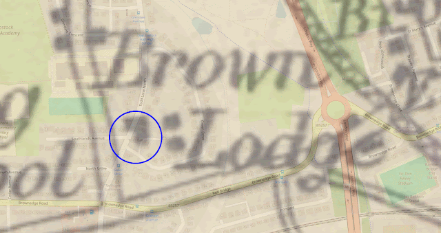 OpenStreetMap Overlay of  Brown Lodge on Hennet & Bingley Map