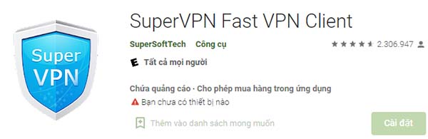 SuperVPN Fast VPN Client cho Android - Tải về APK mới nhất a1