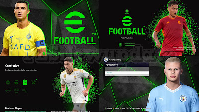 PES 2021 Menu eFootball 2024 Neon GREEN by PESNewupdate