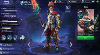 Zhou Zilong Versi Mobaile Legend