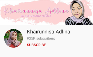Mengenal Youtuber Adlina Khairunisa