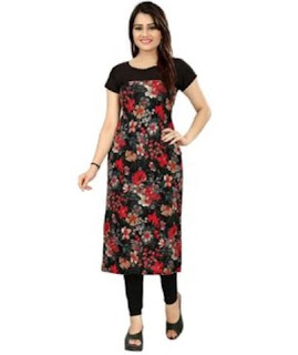 Woman's Crepe Straight Cut Kurti