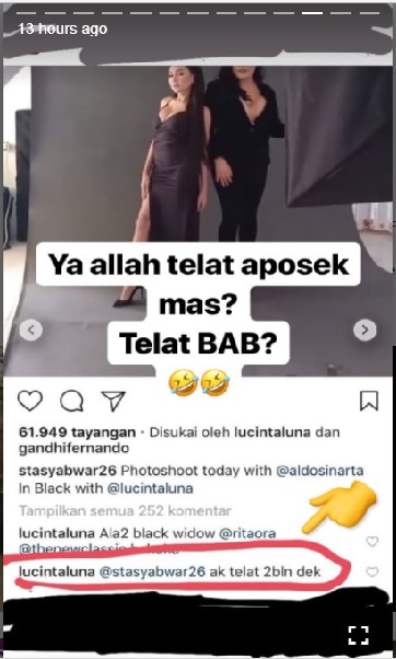 Perut Membuncit, Lucinta Luna Ngaku Udah Telat 2 Bulan. Warganet: Telat BAB?