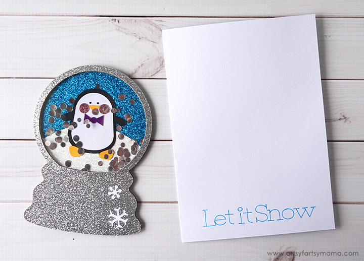 DIY Snow Globe Shaker Card with Cricut