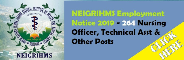 NEIGRIHMS Employment Notice 2019
