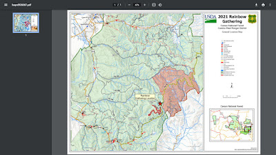 USDA Rainbow Gathering Map