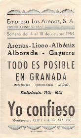 Programa de Cine - Yo Confieso - Montgomery Clift - Anne Baxter