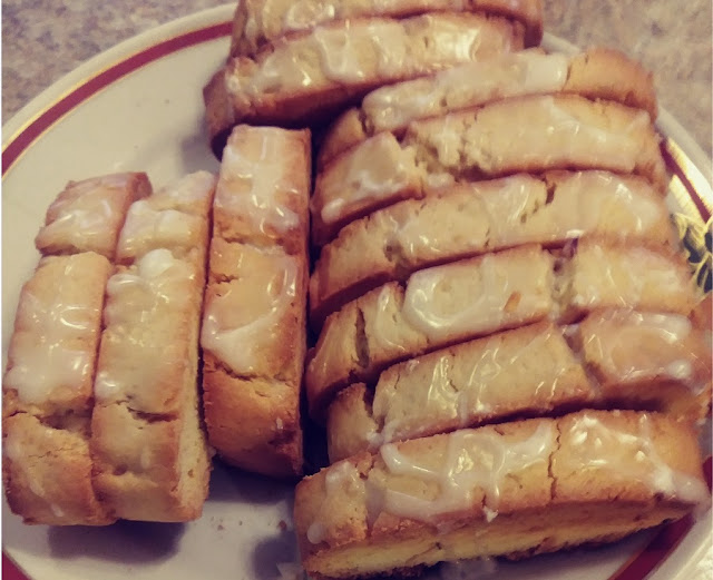 Glazed Lemon Almond Biscotti