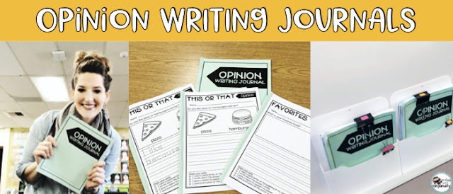 Opinion writing journal practice for students in kindergarten through 2nd grade