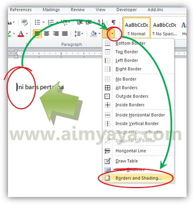 Garis panjang dua sering digunakan sebagai pembatas kop surat ataupun pembatas ketikan ant Cara Membuat Garis Panjang Dua di Ms Word 2010