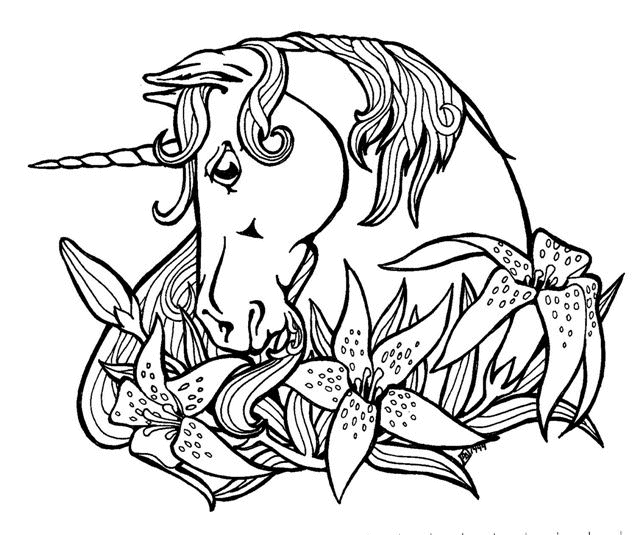 Unicorn Coloring Picture 6