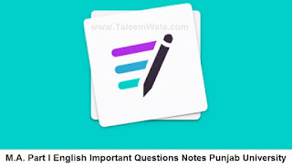 MA English Part I Important Questions Notes (Novel) PU