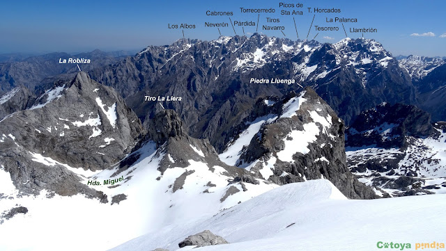 Ruta circular al Pico de Los Asturianos, Canal Parda y Traviesos en el Macizo del Cornión de Picos de Europa, regresando por Reseco