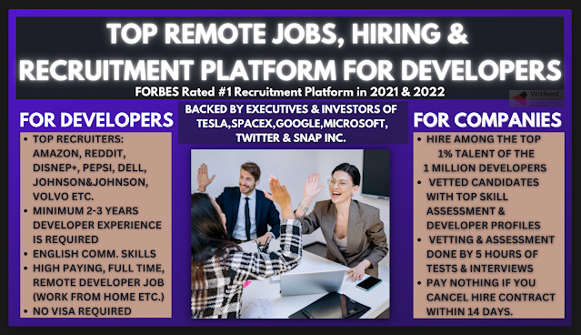 BEST REMOTE JOBS, HIRING & PLACEMENT PLATFORM FOR DEVELOPERS