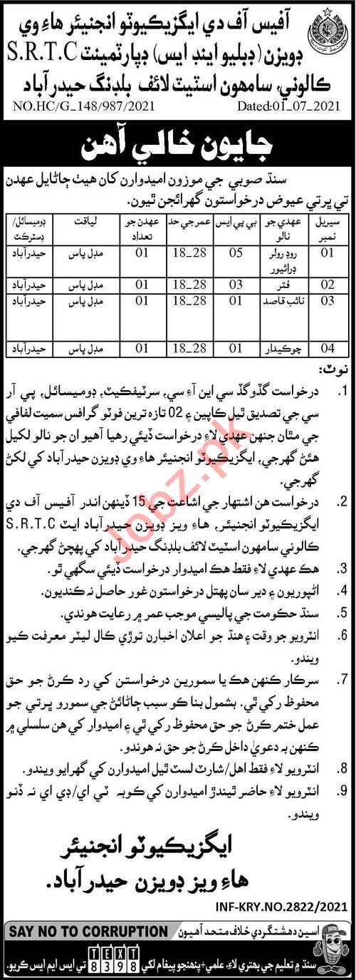 Jobs in Provincial Highway Division W&S Department